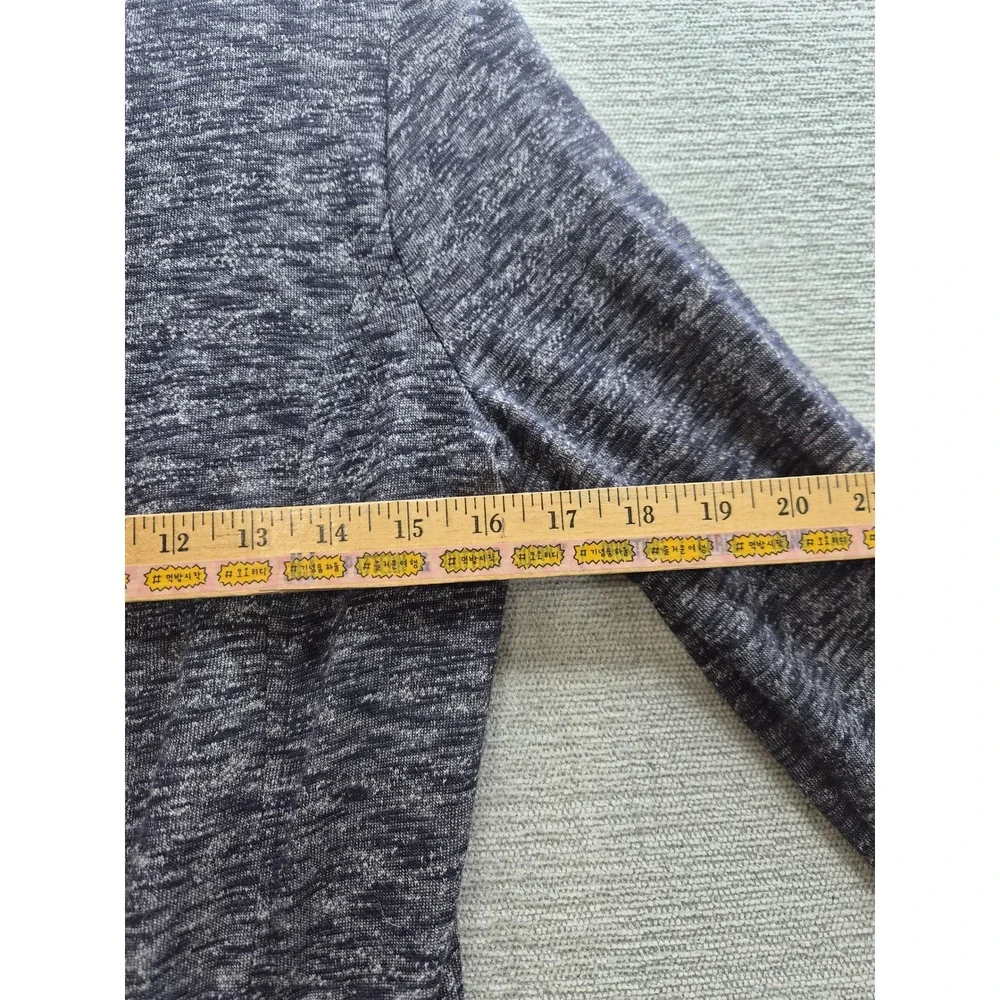 G.H. Bass & Co. Cardigan Sweater Womens Small Heather Gray Wrap Front Full Zip